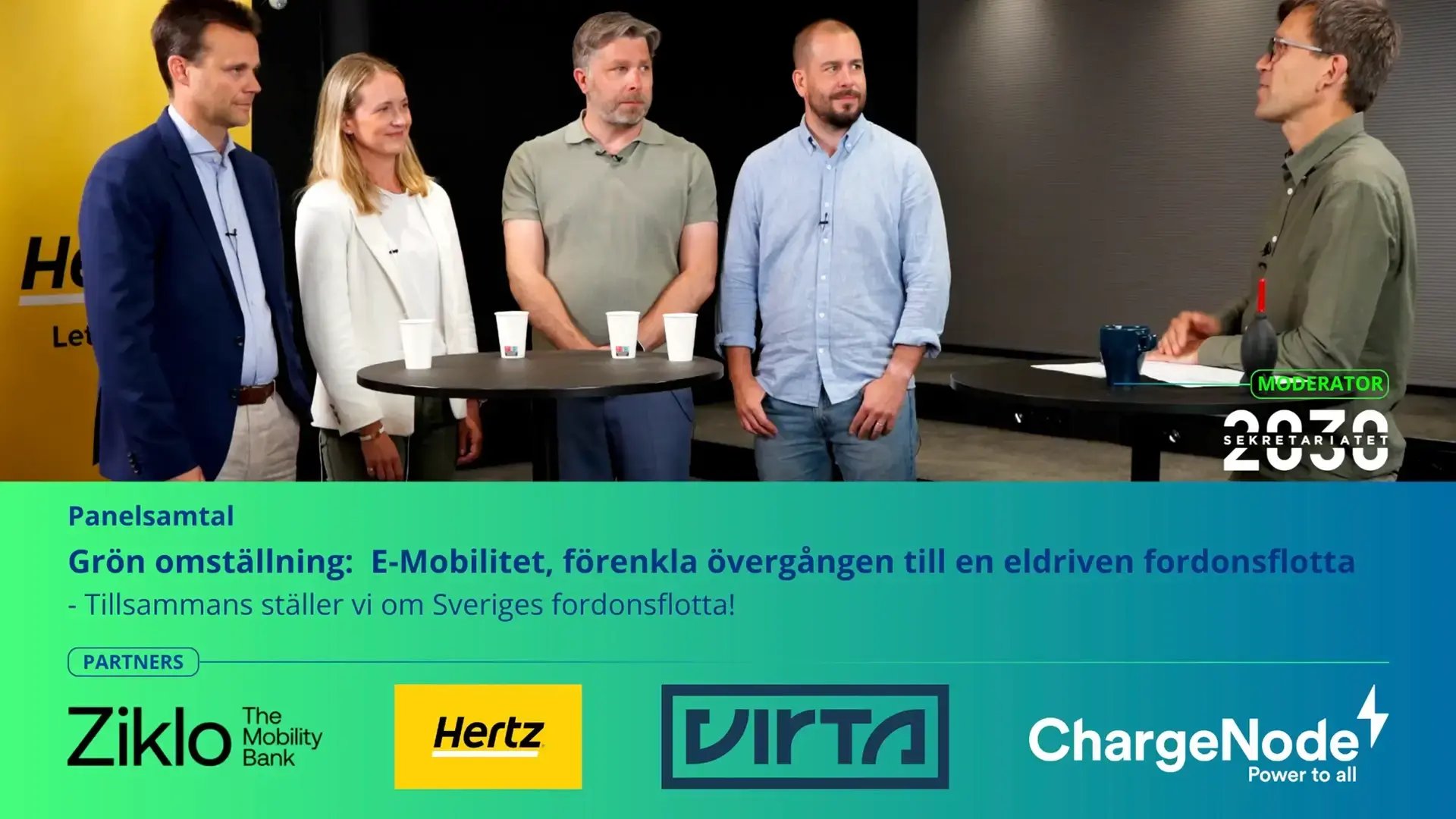Banner för panelsamtal: e-mobilitet, förenkla övergången till en eldriven fordonsflotta