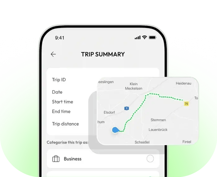 Northe E-Flotten-App mit Fahrtenübersicht und Routenkarte