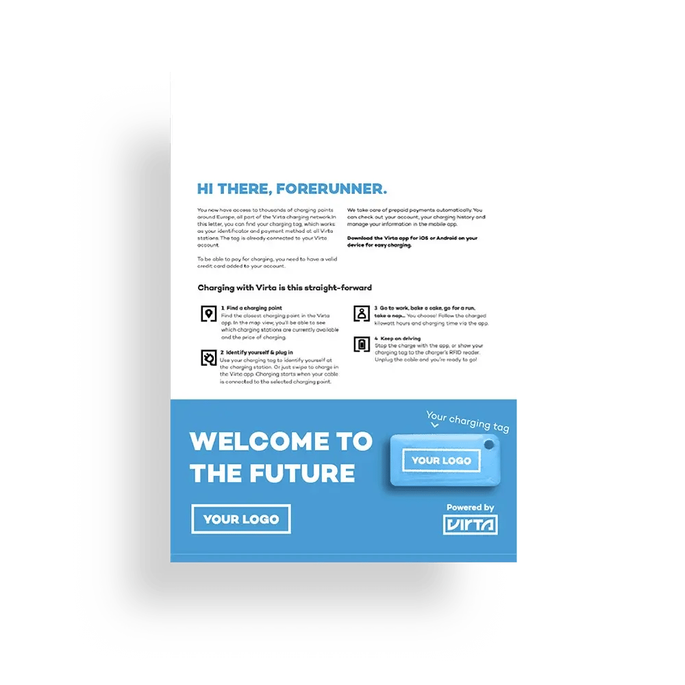 Physical branded welcome letter
