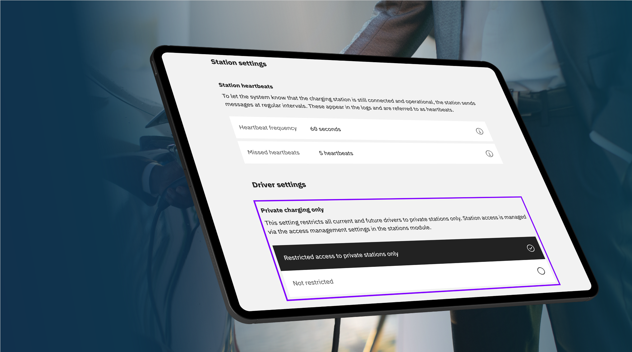 private charging only setting
