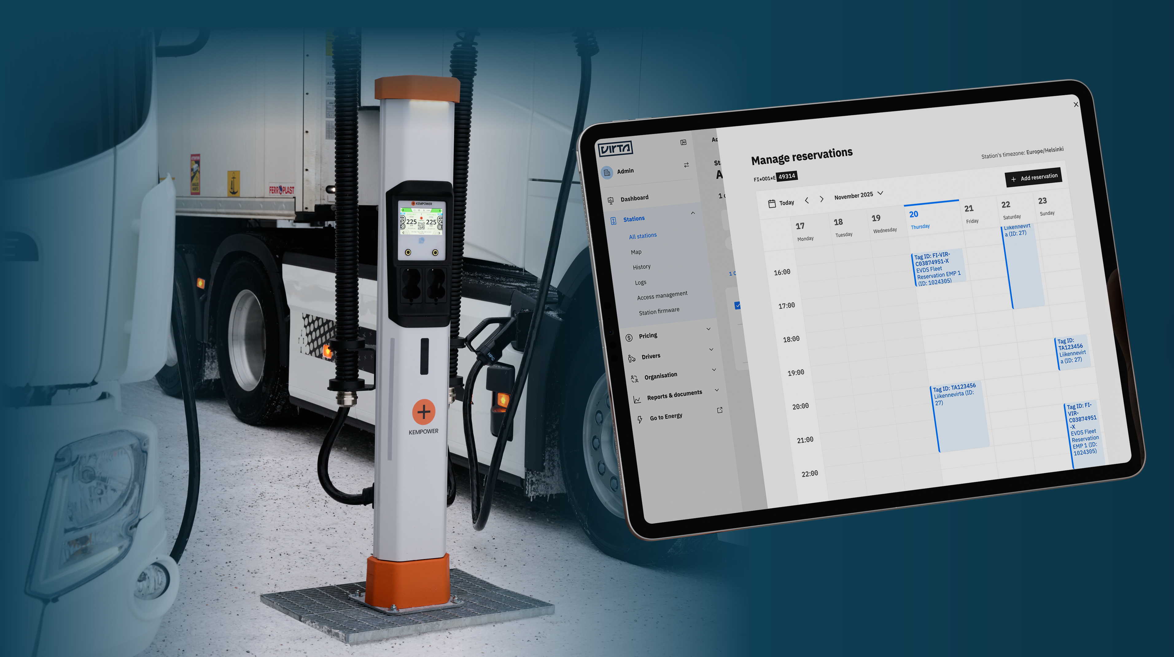 Heavy duty fleet reservation calendar